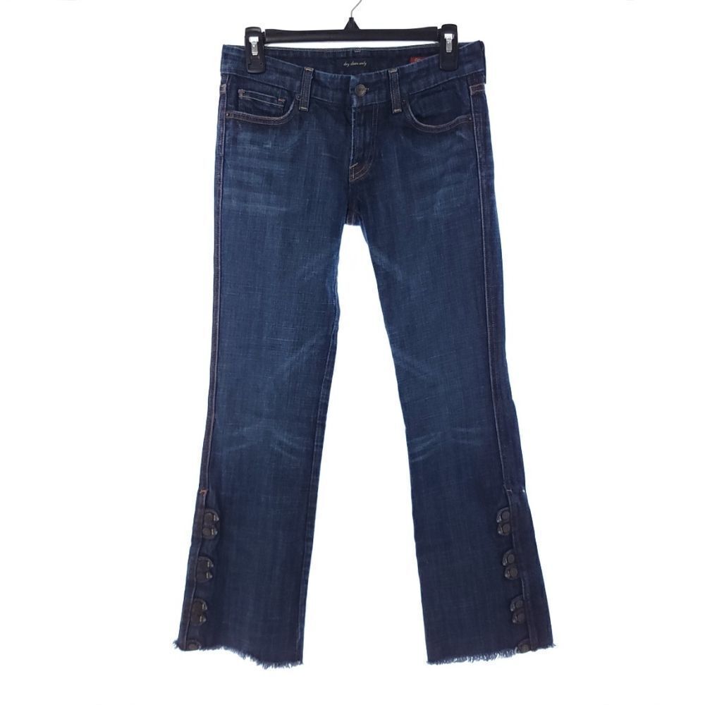 Citizens Of Humanity Womens Sz 27 Flare Raw Hem Blue Jeans 013-001